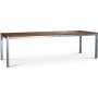 Alva spisebord 250x90 cm - Teak / Galvaniseret stl