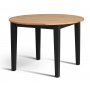 Dalsland spisegruppe: Rundt bord i Eg/Sort med 4 gr Cane stole