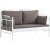 Hampus 2-personers udendrs sofa - Hvid/brun + Mbelplejest til tekstiler