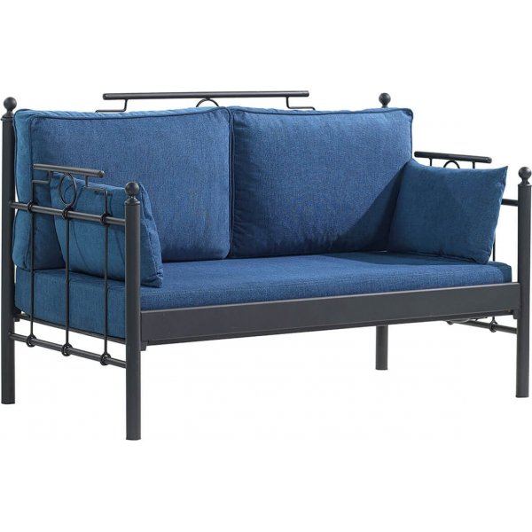 Hampus 2-personers udendrs sofa - Sort/bl