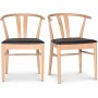Abisko stol - Antik bg / sort PU