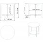 Flot sidebord 50 x 49 cm - Sort marmor