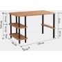 Moon skrivebord 120x70 cm - Sort/fyr