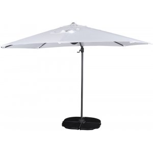 Leeds justerbar parasol 300 cm - Hvid