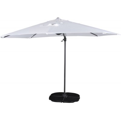 Leeds justerbar parasol 300 cm - Hvid