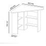 Hjrne hjrne skrivebord 80x80 cm - Hvid