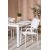 Togo udendrs spisegruppe med 4 Santorini stole - Teak/Hvid