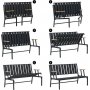 Lotus 2-personers udendrs sofa - Sort/grn
