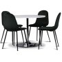 Tiana spisegruppe, rundt spisebord med 4 stk Carisma fljlstole - Hvid / Grn