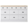 Nola kbmandsdisk 134 x 38,5 x 78,5 cm - Hvid/beige