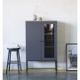 Edge highboard - Gr hjtrykslaminat (HPL)