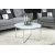 Alisma sofabord 80 cm - Hvid marmor/krom