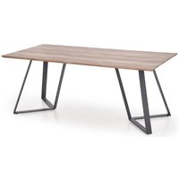 Lykke spisebord - Mørkbejdset eg / sort metal Lykke spisebord - Mørkbejdset eg / sort metal