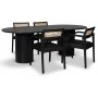 Sikns lnestol - Sort/Rattan/PU