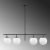 Rosenrd loftslampe 10775 - Sort/hvid