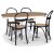 Fitchburg spisebordssæt; Ovalt spisebord 106-141 cm - Hvid / Olieret Eg med 4 stk. Danderyd No.16 spisebordsstole Sort