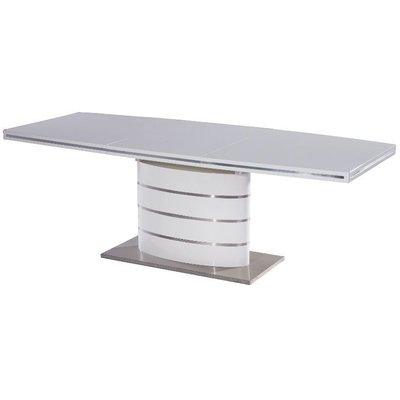 Spisebord Caldwell 180-240 cm - Hvid (hjglans)