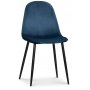 Rosvik spisegruppe, spisebord med 4 stk Carisma fljlstole - sort / bl + 4.00 x Servietringe