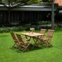 Salt udendrs spisebordsst spisebord 120x70 cm med 4 Salt stole - Teak