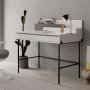 Leila skrivebord 108x60 cm - Hvid/antracit