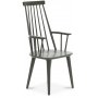 Signum spisegruppe Slagbord hvid/eg med 4 gr Dalsland stokstole med armln