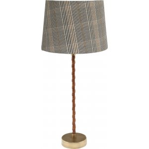 Nora bordlampe - Brun/antik messing - 59 cm