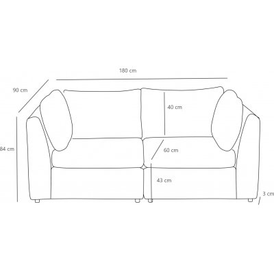 Mottona 2-personers sofa - Lysegr