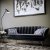 Kingsley 3-personers sofa i fløjl - sort / krom + Møbelfødder
