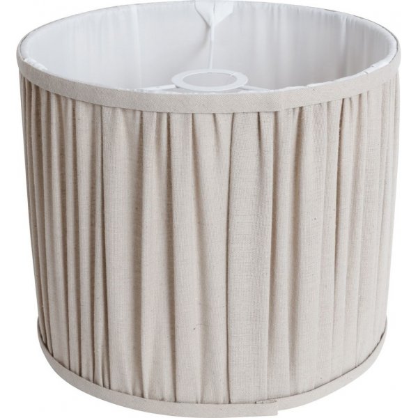 Plisseret lampeskrm H 25 cm - Beige hr