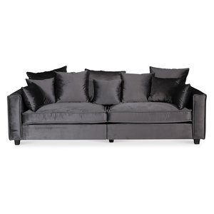 Brandy Lounge 3,5 personers sofa XL - Mørkegrå (fløjl)