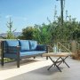 Kappis 3-personers udendrs sofa - Sort/bl