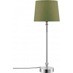 Liam bordlampe - Grn/krom - 56 cm