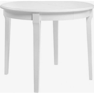 Dalan hvidt rundt spisebord udtrkbart 95-195 x 95 cm