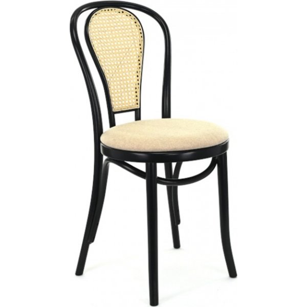 No 18 spisestuestol med rattan ryg - Valgfri farve p stel og polstring