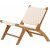 Rike loungestol - Creme PU/teak