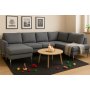 Nova U-sofa Lysegrt stof - Hjre