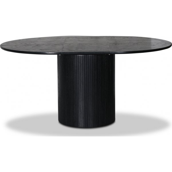 Nova udtrkbart rundt spisebord 115-160 cm - Sortbejdset eg