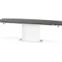 Leslie udtrkkeligt ovalt spisebord 160-250 cm - Hvid/sort
