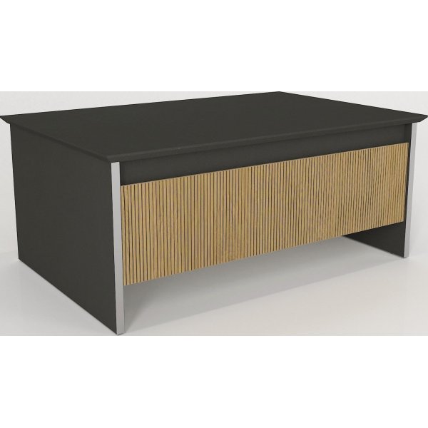 Digt sofabord 90 x 60 cm - Antracit/valnd