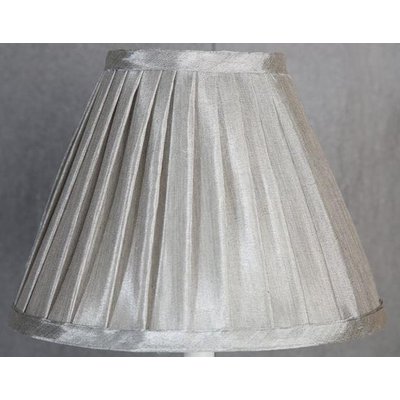 Silke plisseret lampeskrm E14 - Gr