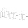 Tali bord 34/39/44 x 45 cm - Sort/antracit