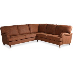 Howard Deluxe hjrnesofa - Cognac ecolder