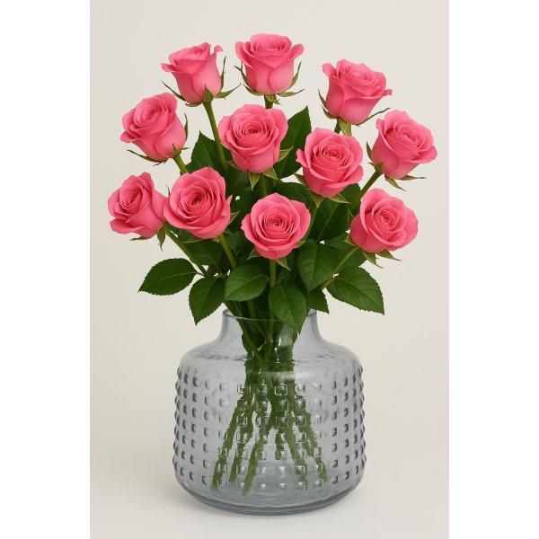 Vase Circle H19 cm - Clear