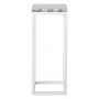 Accent sengebord/piedestal 65 - Hvid marmor / hvidt understel