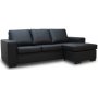 Solna Divan Sofa hjre - sort lder (bundet)