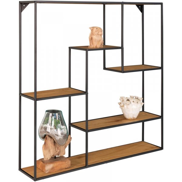 Hvid Vghylde - Sort/eg imitation - 85x85x18