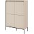 Trendskab H140 cm - Beige/sort