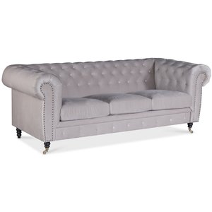 Sheffield Chesterfield 3-pers. Sofa - Beige (fljl)