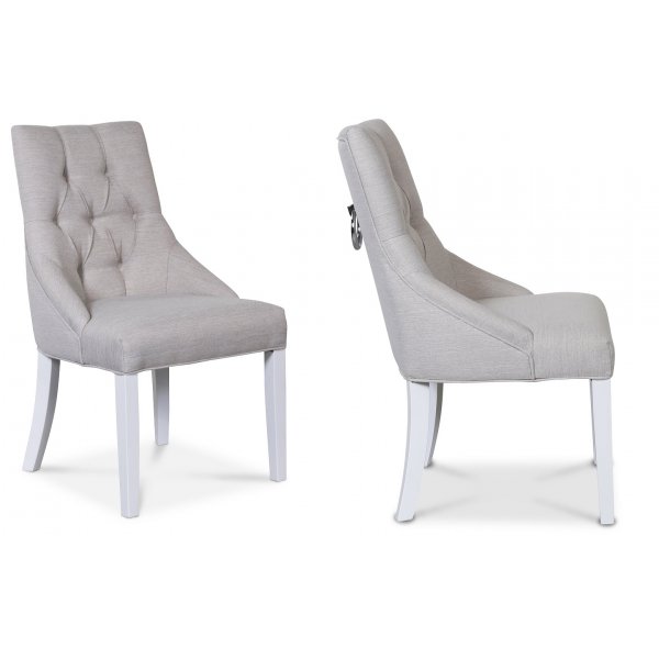 Tuva EUR Spisestol med hndtag - Beige / Hvid
