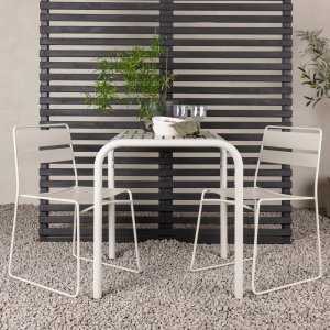 Borneo udendrs spisegruppe med 2 Lina stole - Beige